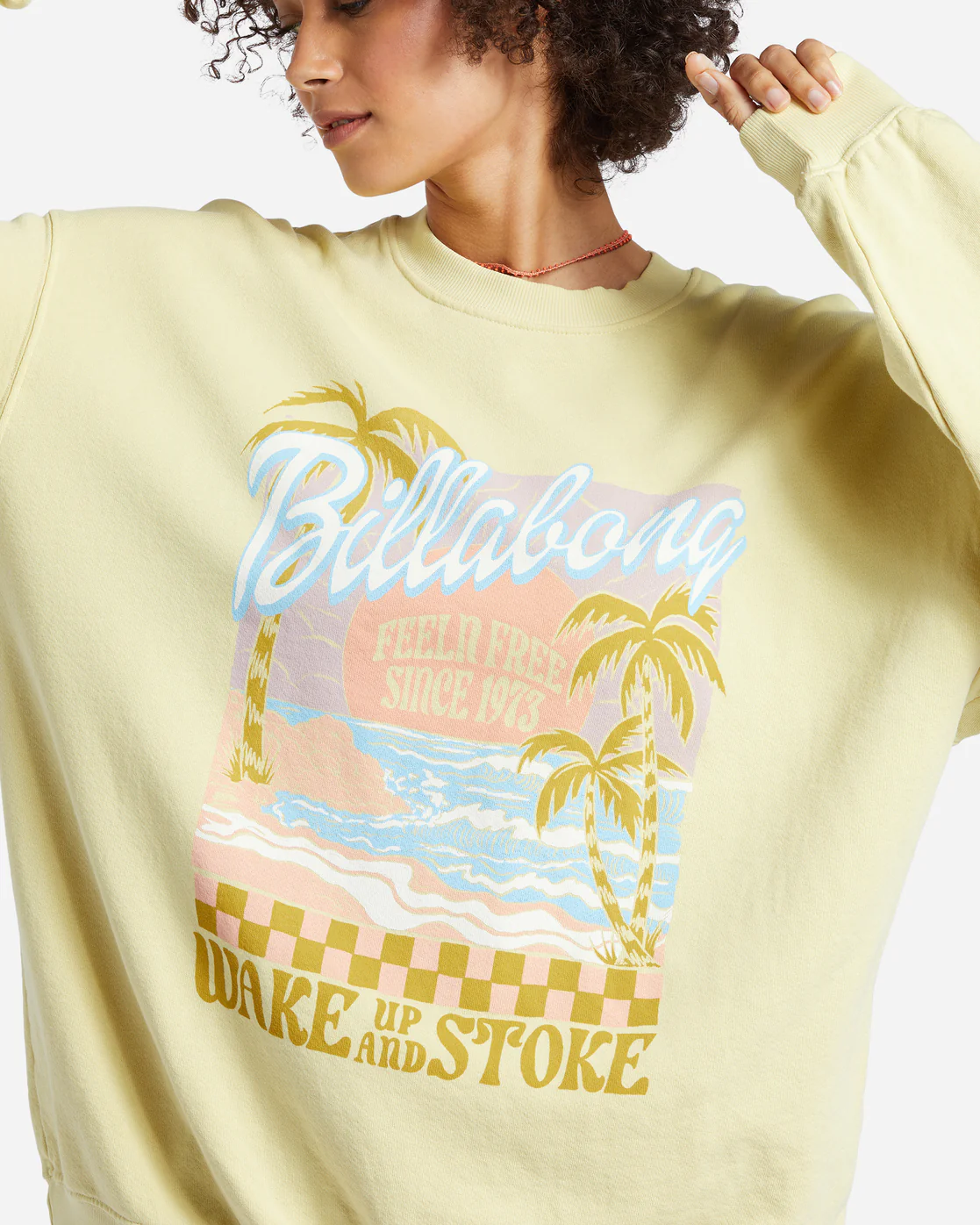 Billabong Ride In Oversized Crewneck Sweatshirt - Sunspell -Biliabong Outlet