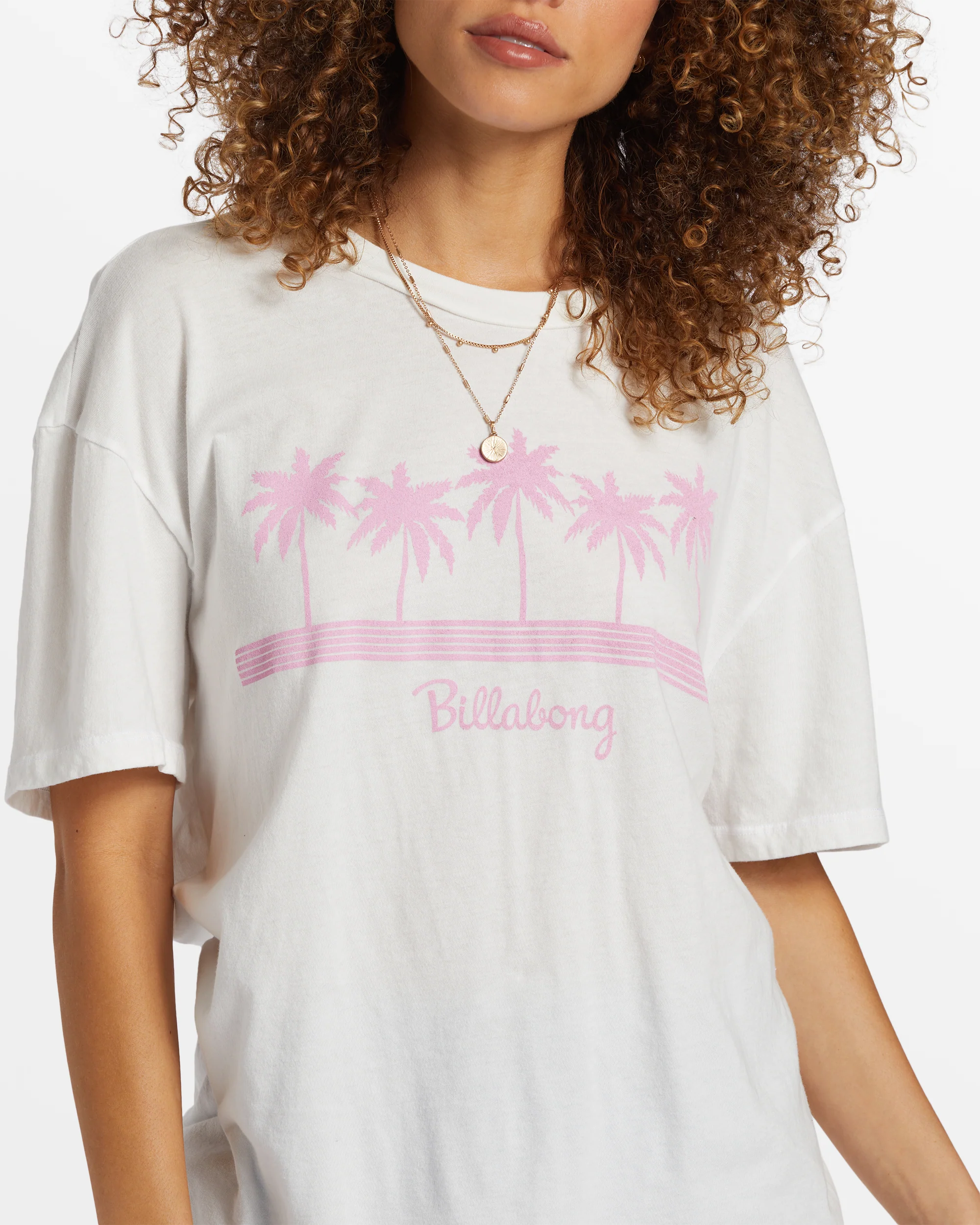 Billabong Vacation Spot Oversized T-Shirt - Salt Crystal -Biliabong Outlet