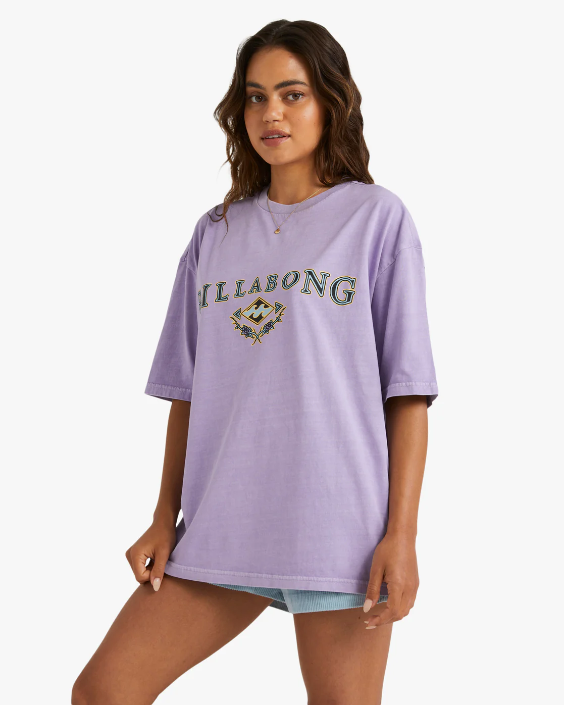 Billabong Lilac Throwback Tee T-Shirt - Lilac Breeze -Biliabong Outlet