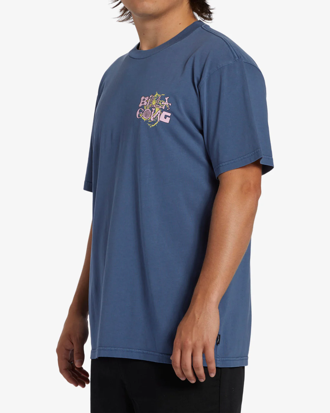 Billabong High Tide Short Sleeve Wave Washed T-Shirt - Slate Blue -Biliabong Outlet