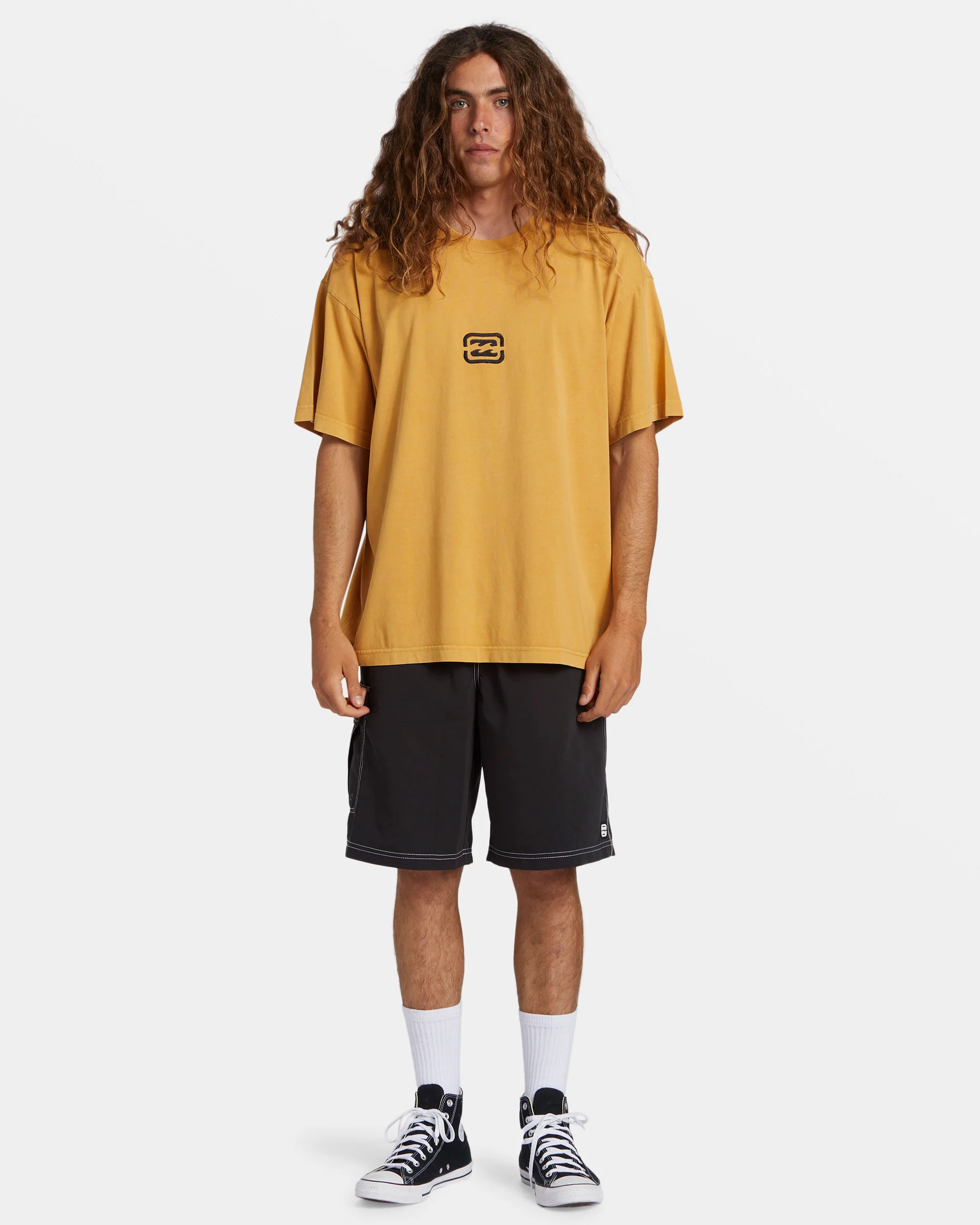 Billabong Bracket Wave OG T-Shirt - Mustard -Biliabong Outlet