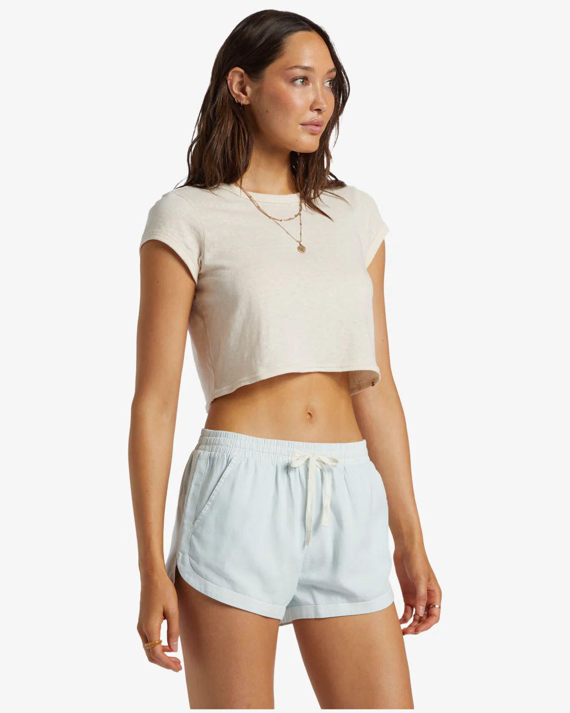 Billabong Road Trippin Elastic Waist Shorts - Dusk Blue -Biliabong Outlet