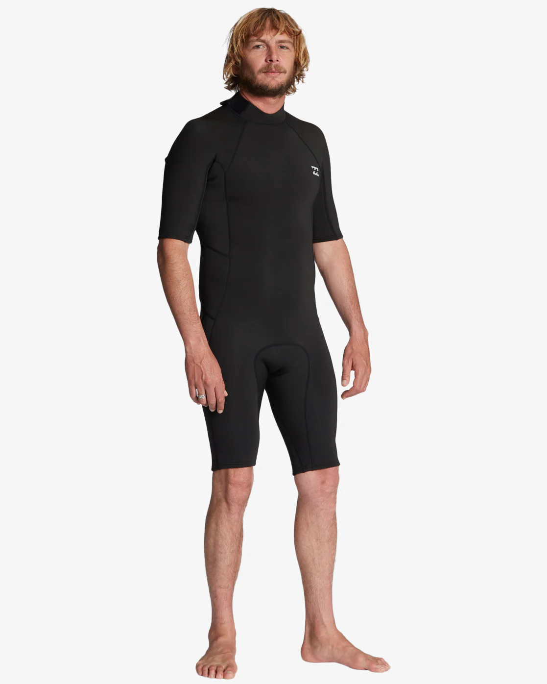 Billabong 2/2mm Absolute Short Sleeve Back Zip Springsuit - Black -Biliabong Outlet