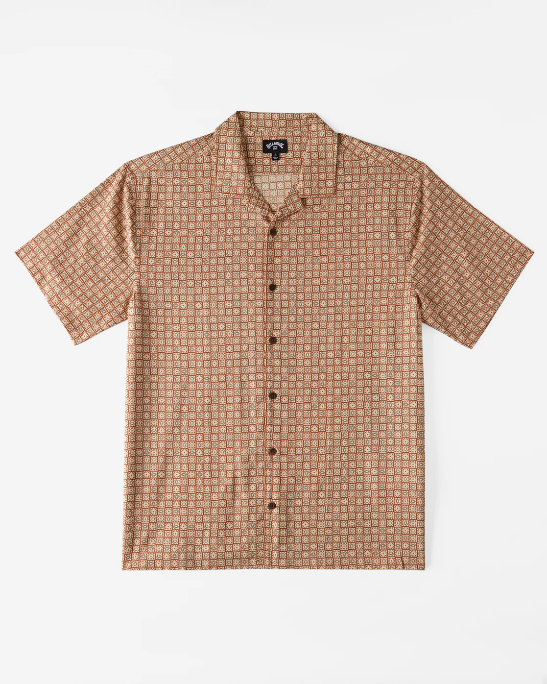 Billabong Sundays Vacay Short Sleeve Woven Shirt - Mustard -Biliabong Outlet