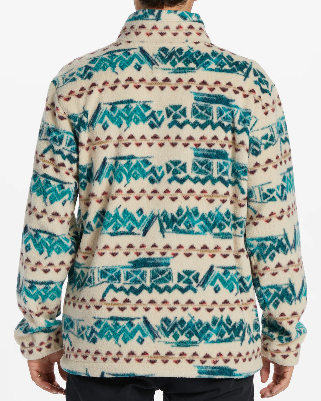 Billabong Boundary Half-Zip Mock Neck Fleece - Bone -Biliabong Outlet