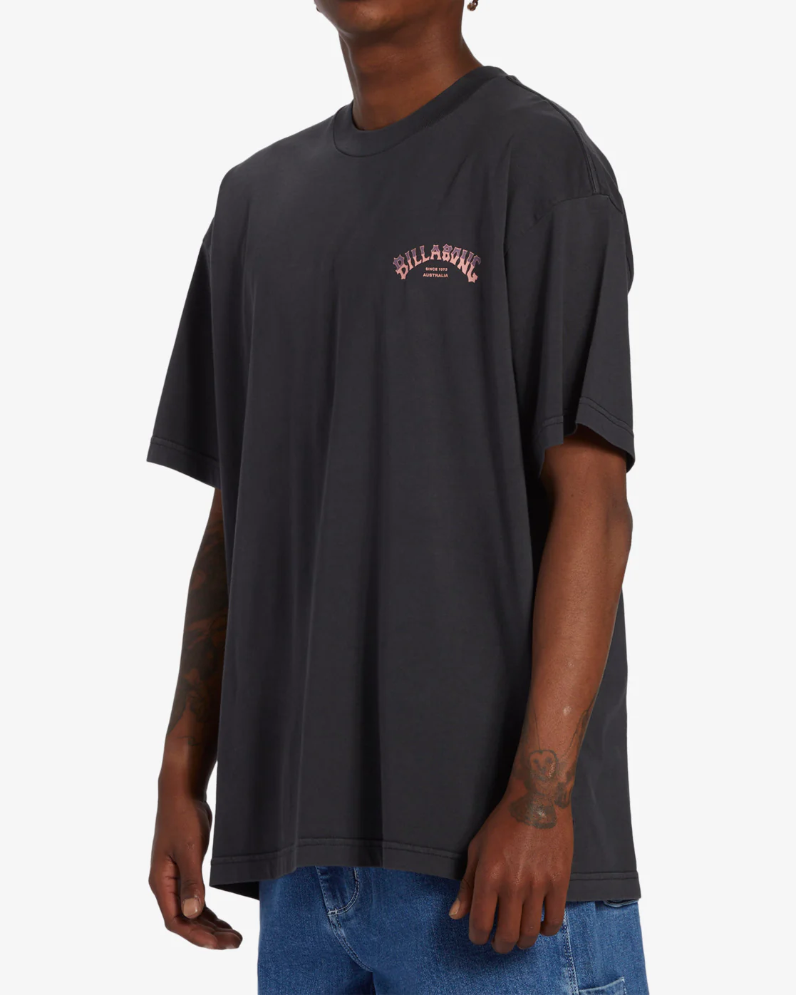Billabong Collision OG Short Sleeve Wave Washed T-Shirt - Washed Black -Biliabong Outlet