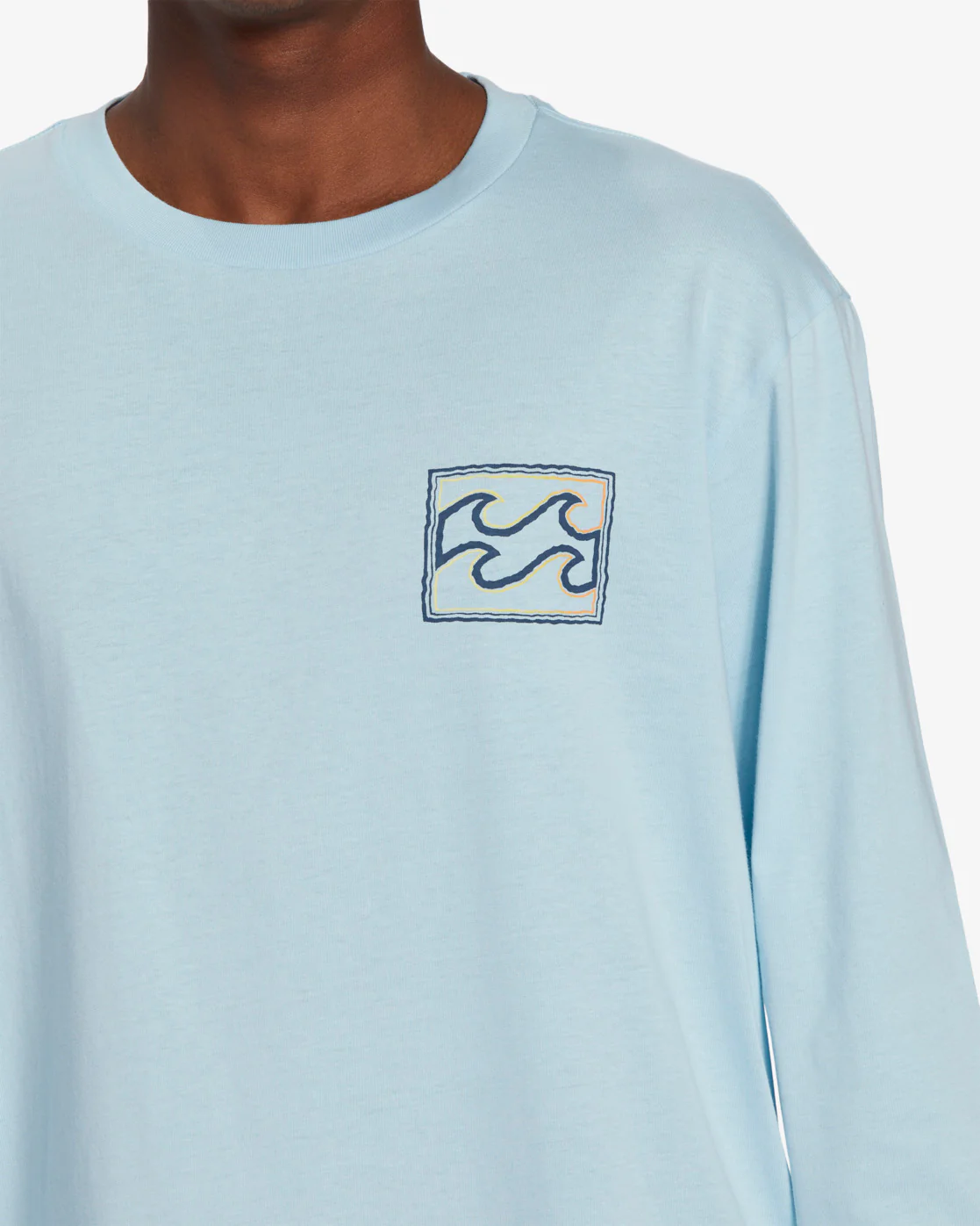 Billabong Crayon Wave Long Sleeve T-Shirt - Coastal -Biliabong Outlet