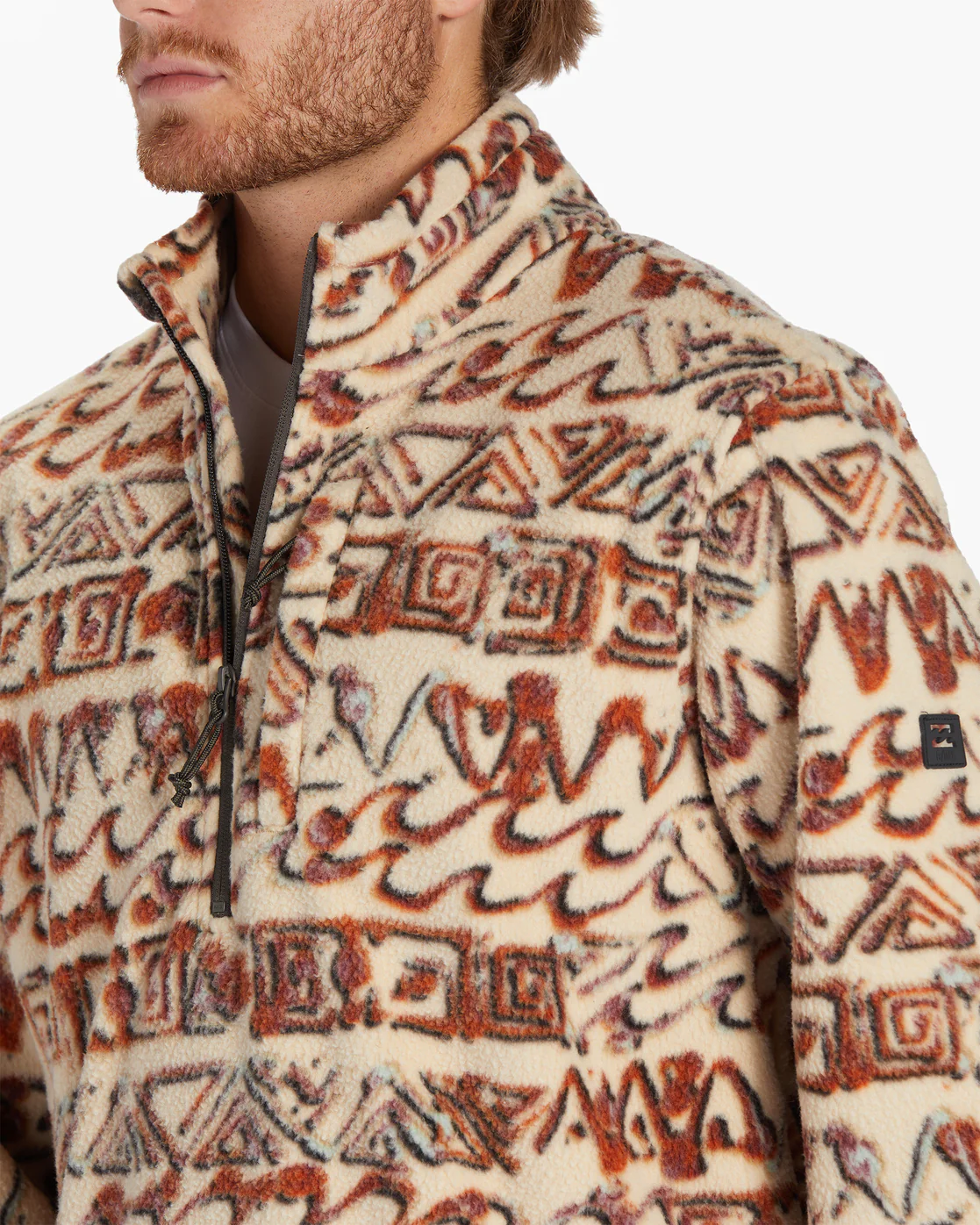 Billabong Boundary Half-Zip Mock Neck Fleece - Chino -Biliabong Outlet