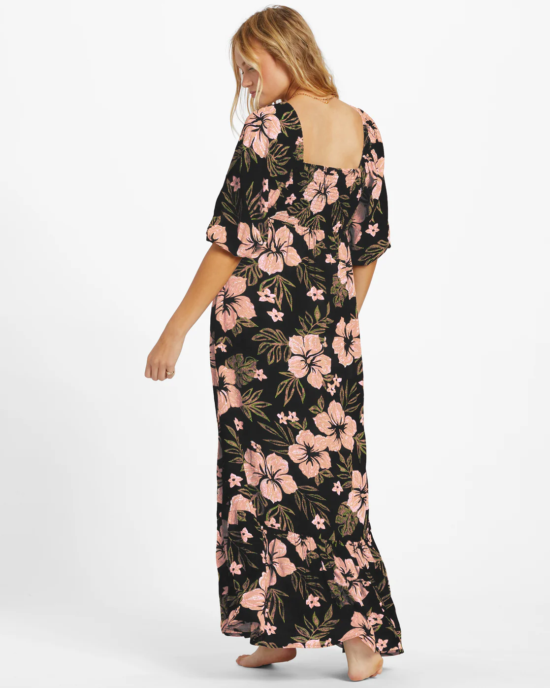 Billabong Full Bloom Dress - Black Sands -Biliabong Outlet