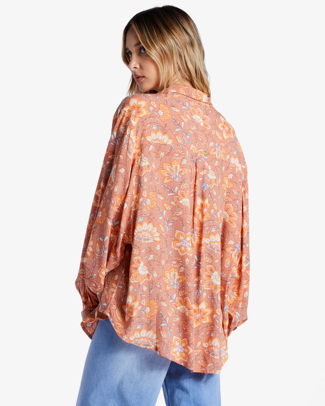 Billabong Day After Day Oversized Button-Down Shirt - Rose Dawn -Biliabong Outlet