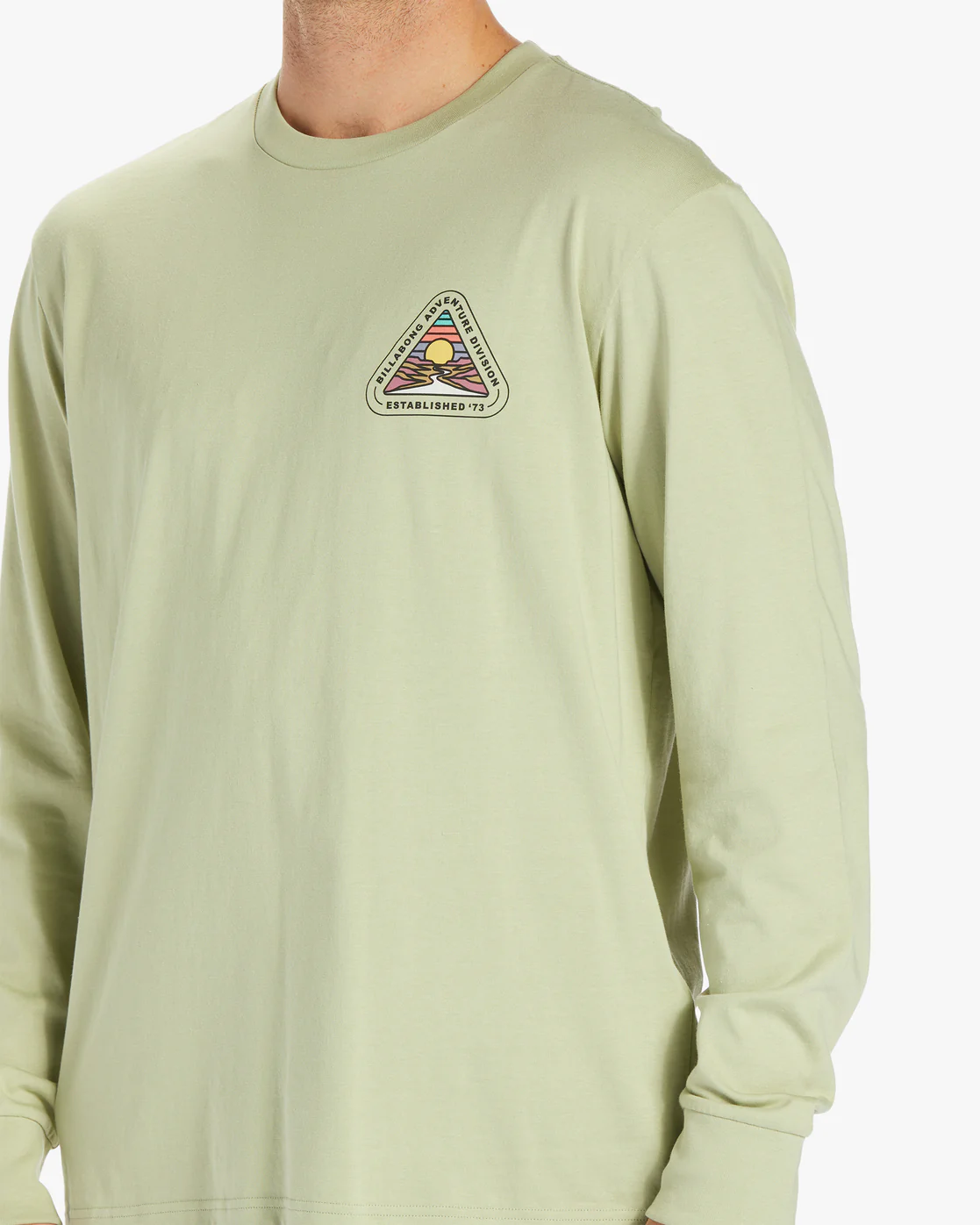Billabong Rockies Long Sleeve T-Shirt - Light Sage -Biliabong Outlet