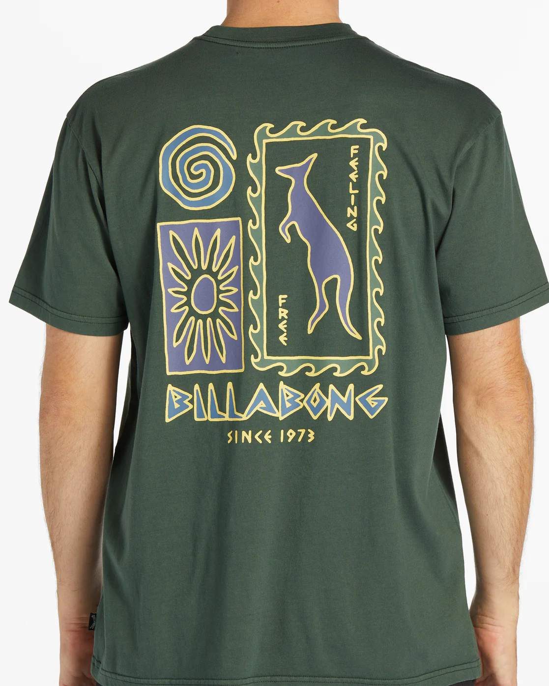 Billabong Austral Short Sleeve Wave Washed T-Shirt - Dark Forest -Biliabong Outlet