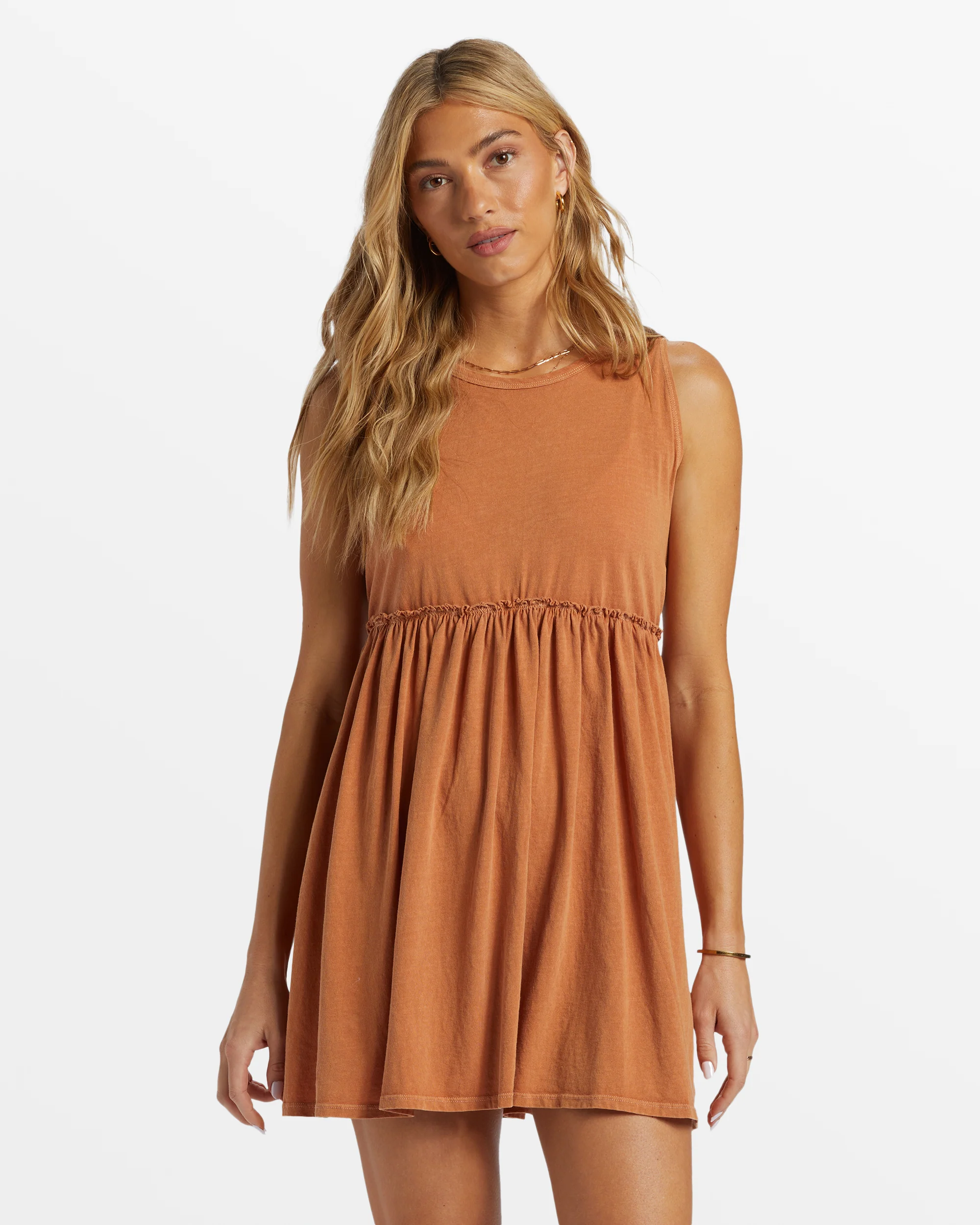Billabong Seaside Tank Mini Dress - Toffee -Biliabong Outlet