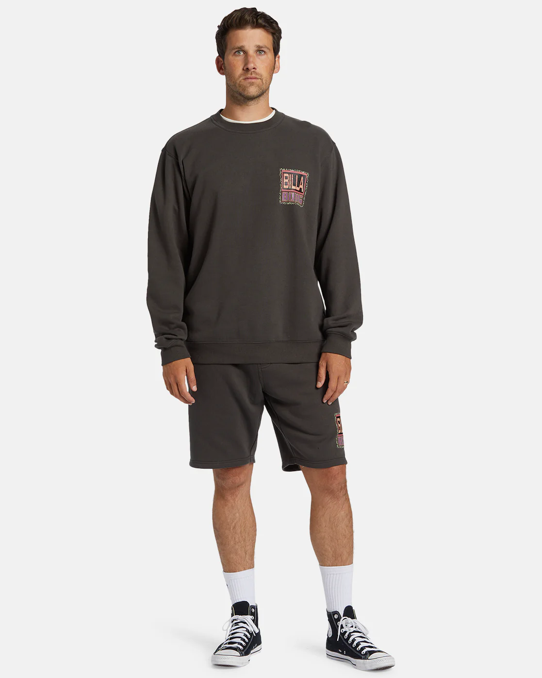 Billabong Shorebird Crew Sweatshirt - Raven -Biliabong Outlet