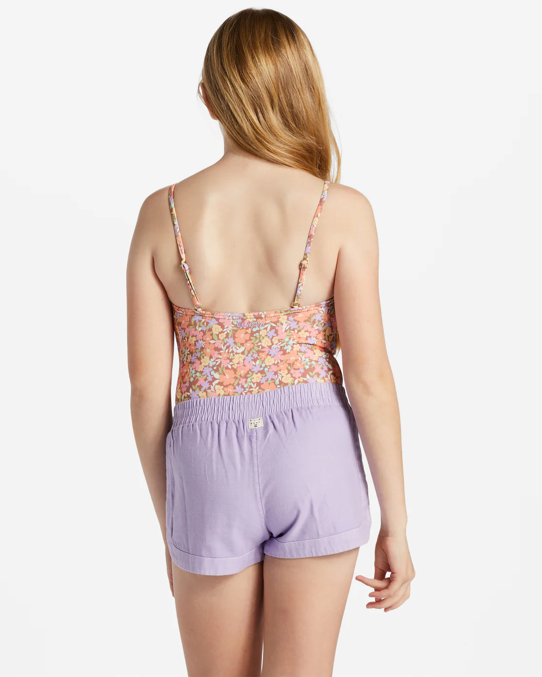 Billabong Mad For You Elastic Waist Shorts - Lilac Breeze -Biliabong Outlet