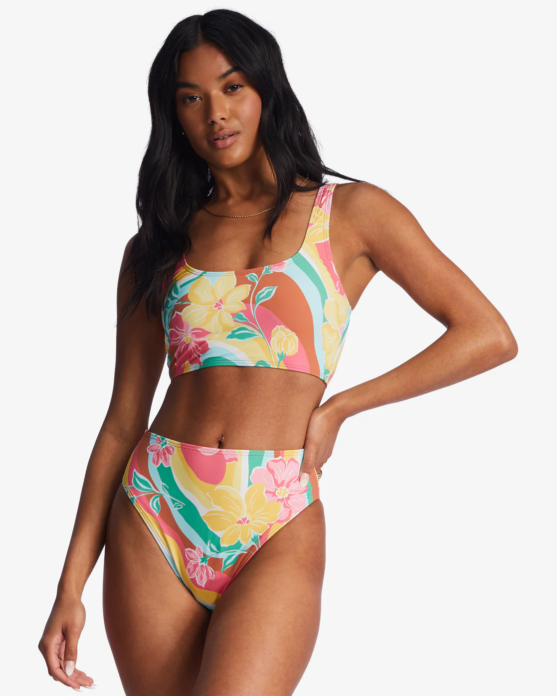 Billabong Chasin Sunbeams Rise Bikini Bottoms - Multi -Biliabong Outlet