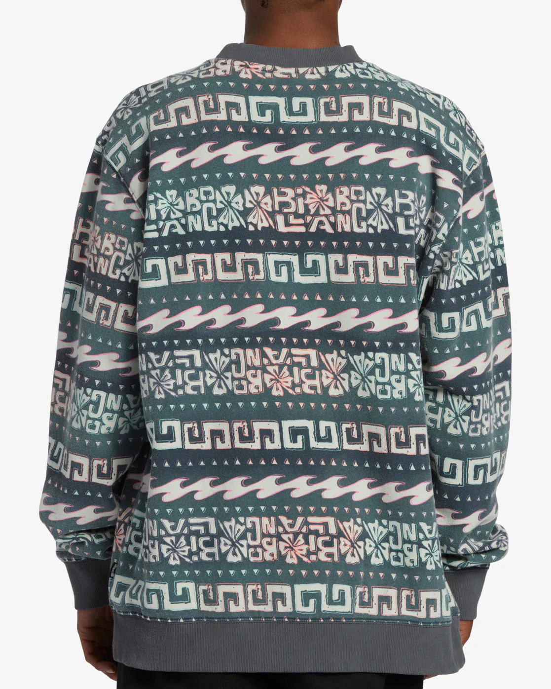 Billabong Halfrack Fleece Crew Neck Sweatshirt - Black -Biliabong Outlet
