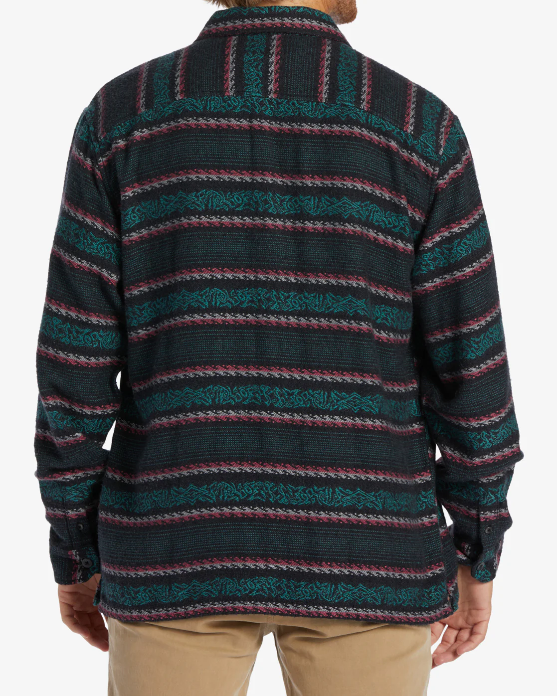 Billabong Offshore Jacquard Flannel Long Sleeve Shirt - Phantom -Biliabong Outlet