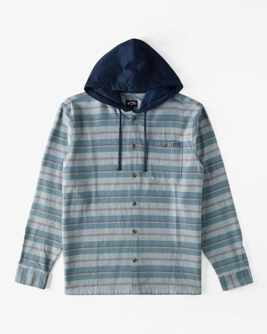 Billabong Baja Hooded Flannel Shirt - Cement -Biliabong Outlet