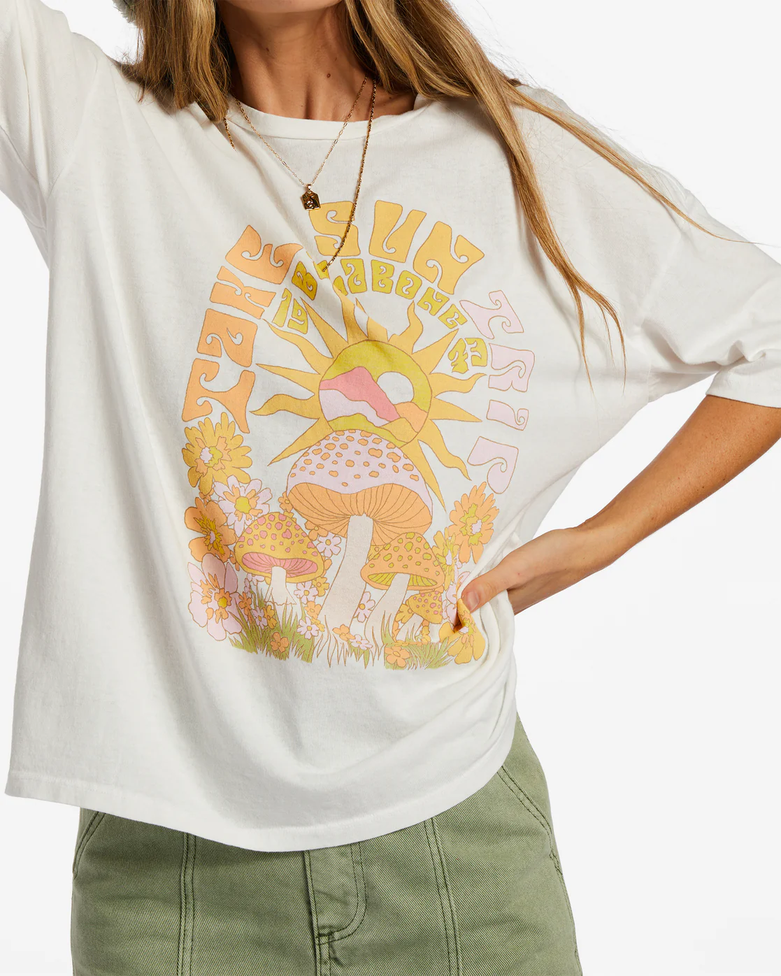 Billabong Take A Sun Trip T-Shirt - Salt Crystal -Biliabong Outlet
