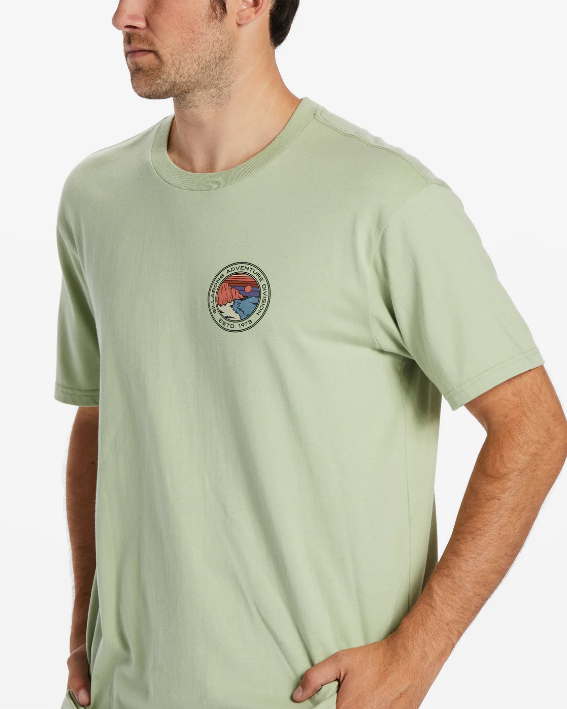 Billabong Rockies T-Shirt - Light Sage -Biliabong Outlet