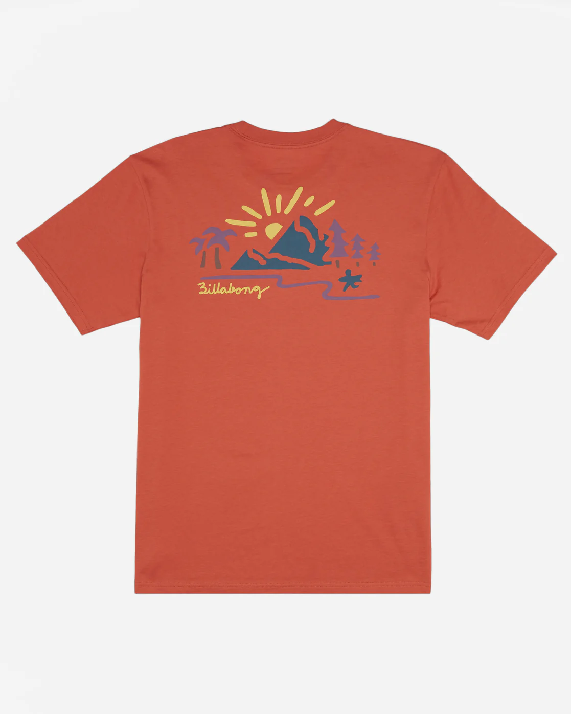 Billabong Panorama Short Sleeve T-Shirt - Coral -Biliabong Outlet