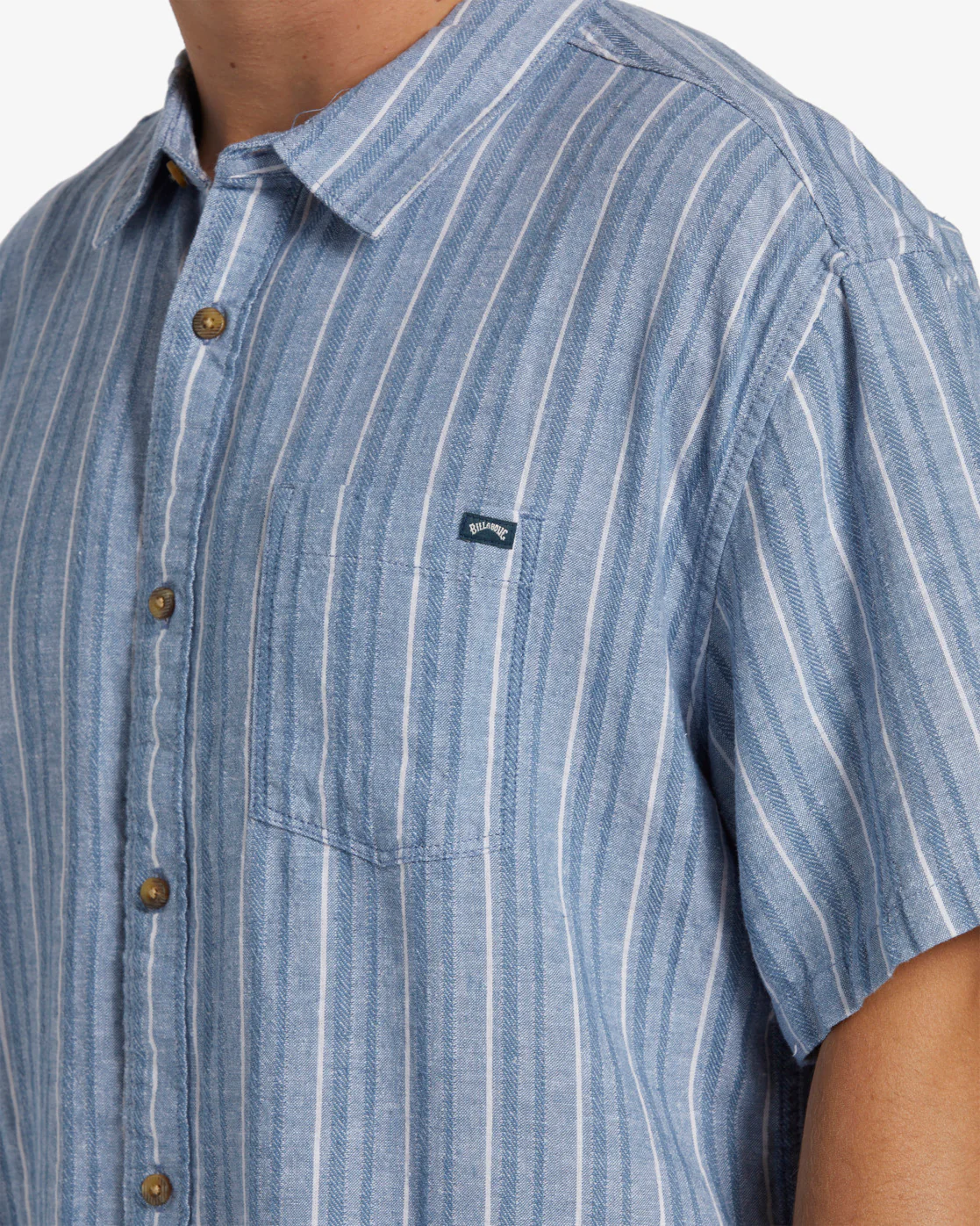 Billabong All Day Stripe Short Sleeve Woven Shirt - Vintage Indigo -Biliabong Outlet