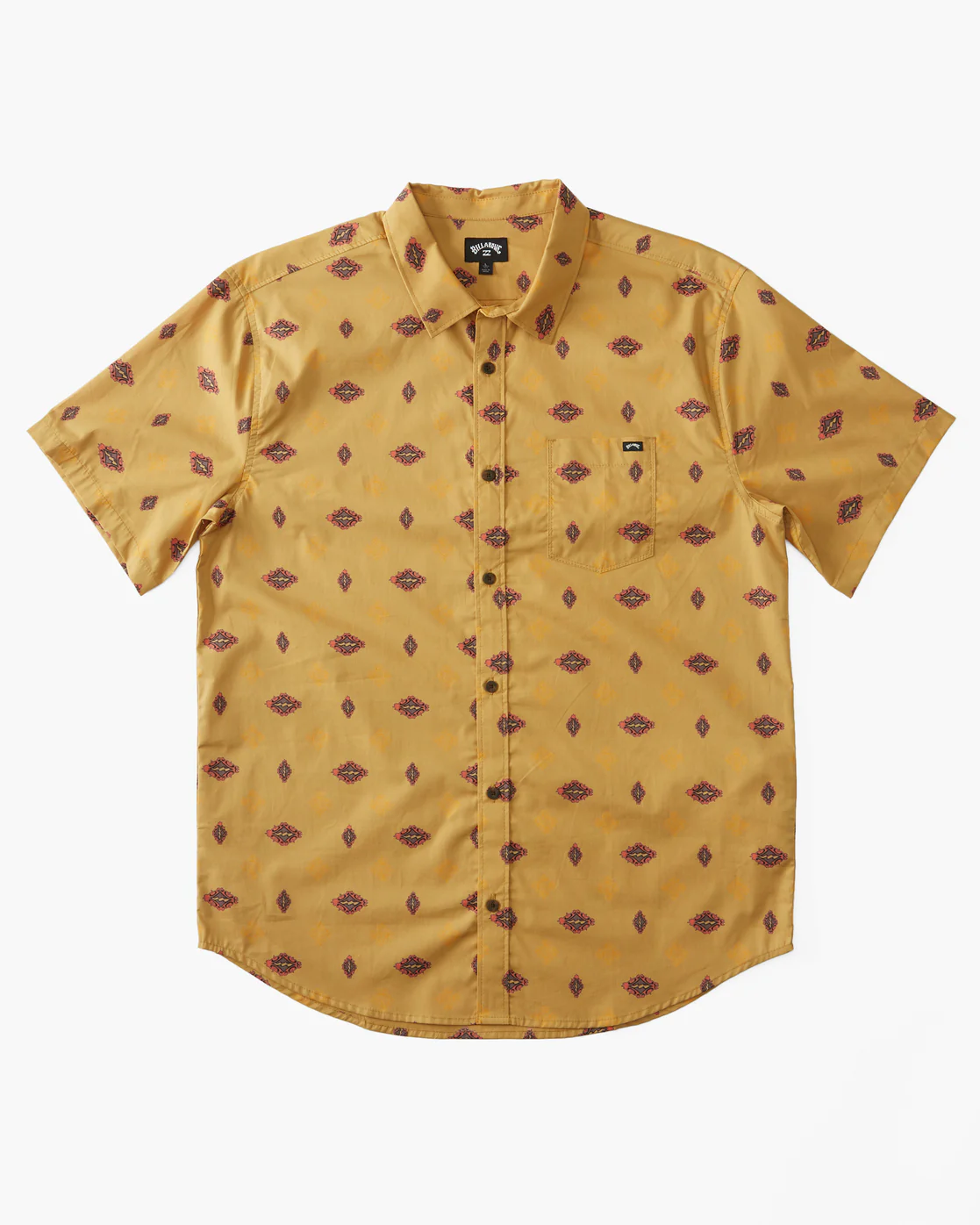Billabong Sundays Mini Short Sleeve Shirt - Gold -Biliabong Outlet