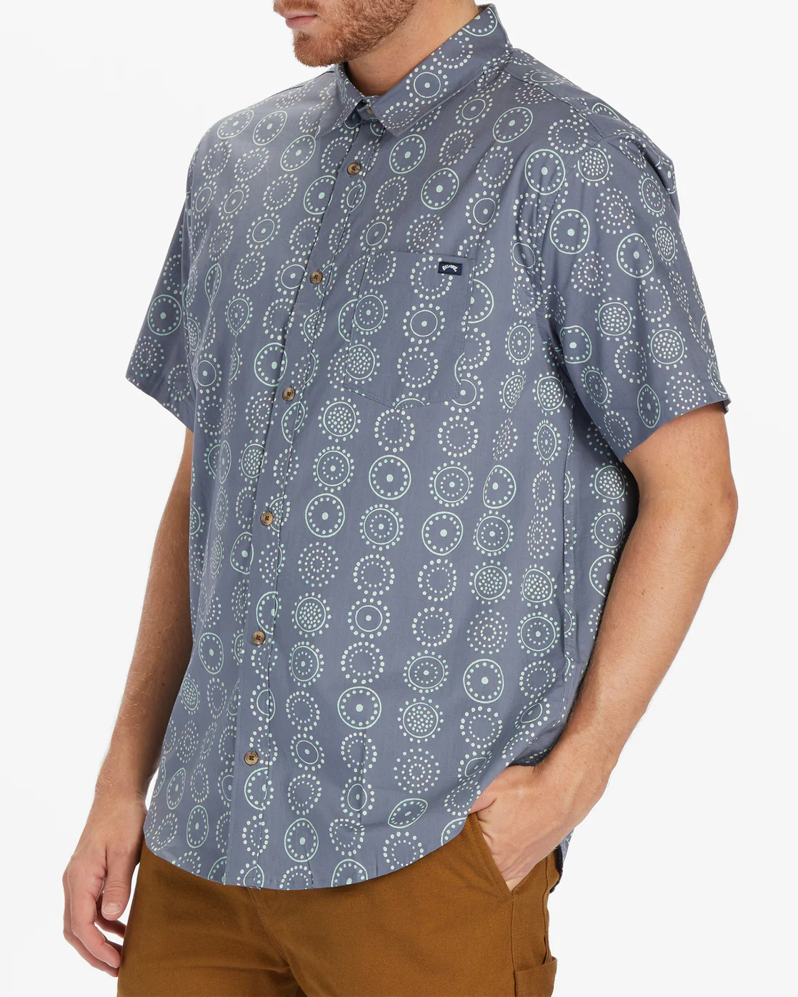 Billabong Sundays Mini Short Sleeve Shirt - Blue Haze -Biliabong Outlet