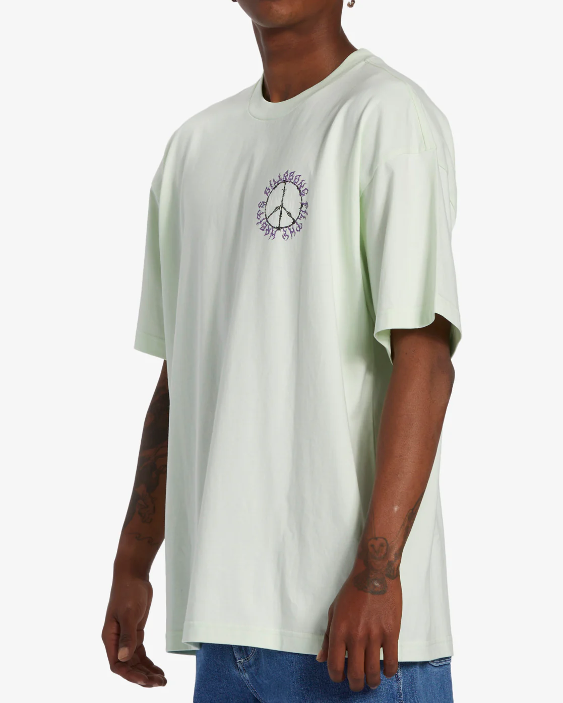 Billabong Harmony OG Short Sleeve T-Shirt - Mint Cream -Biliabong Outlet