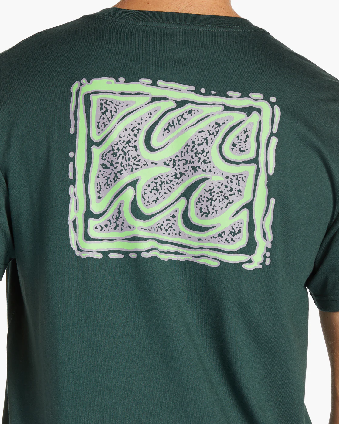 Billabong Crayon Wave Short Sleeve T-Shirt - Dark Forest -Biliabong Outlet