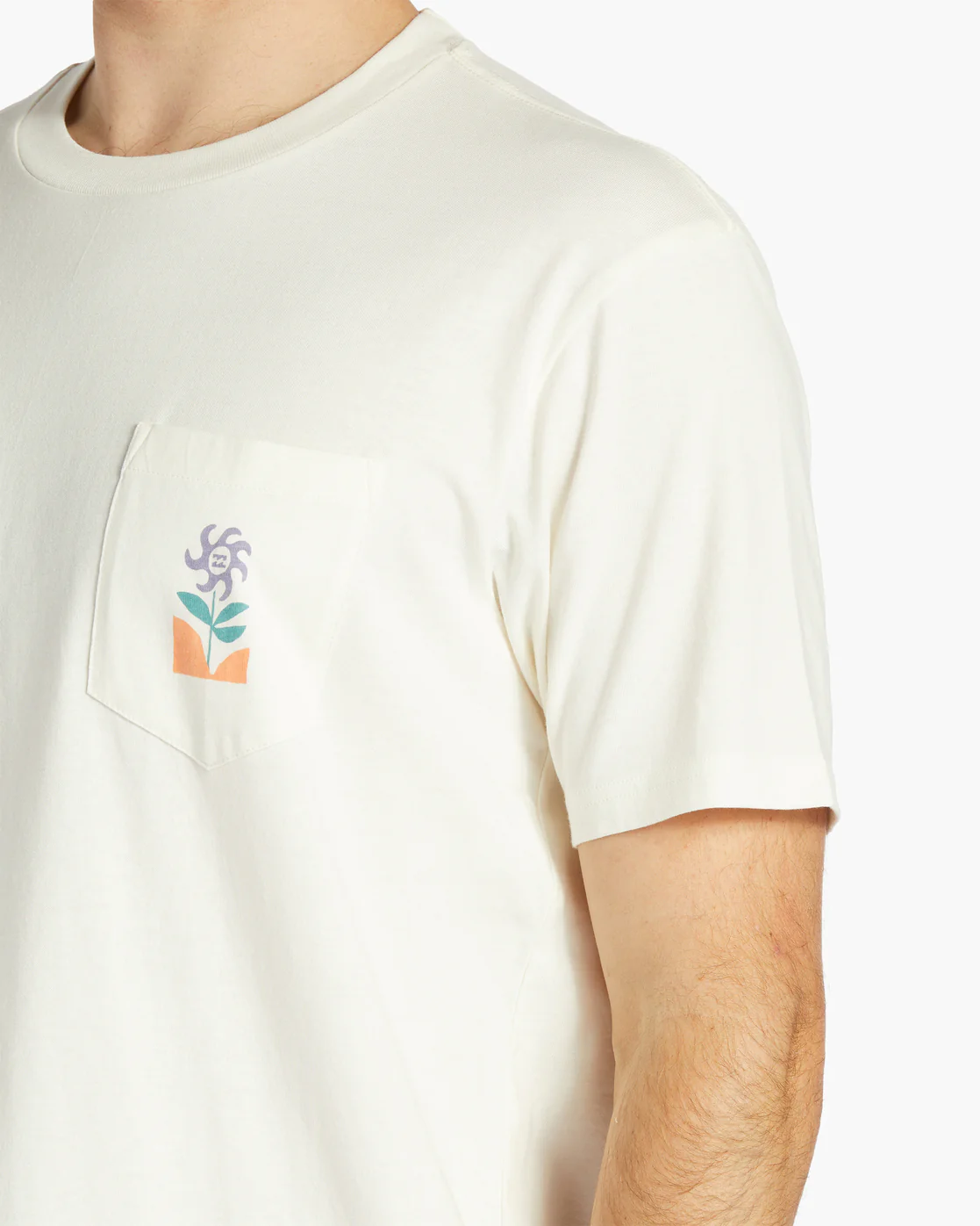 Billabong Tropics Pocket T-Shirt - Off White -Biliabong Outlet