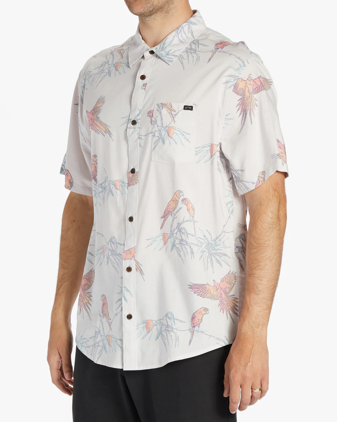 Billabong Sundays Short Sleeve Shirt - Cement -Biliabong Outlet