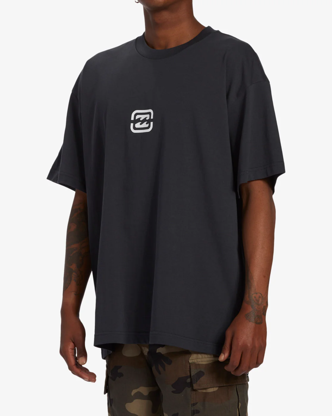 Billabong Bracket Wave OG Short Sleeve T-Shirt - Washed Black -Biliabong Outlet