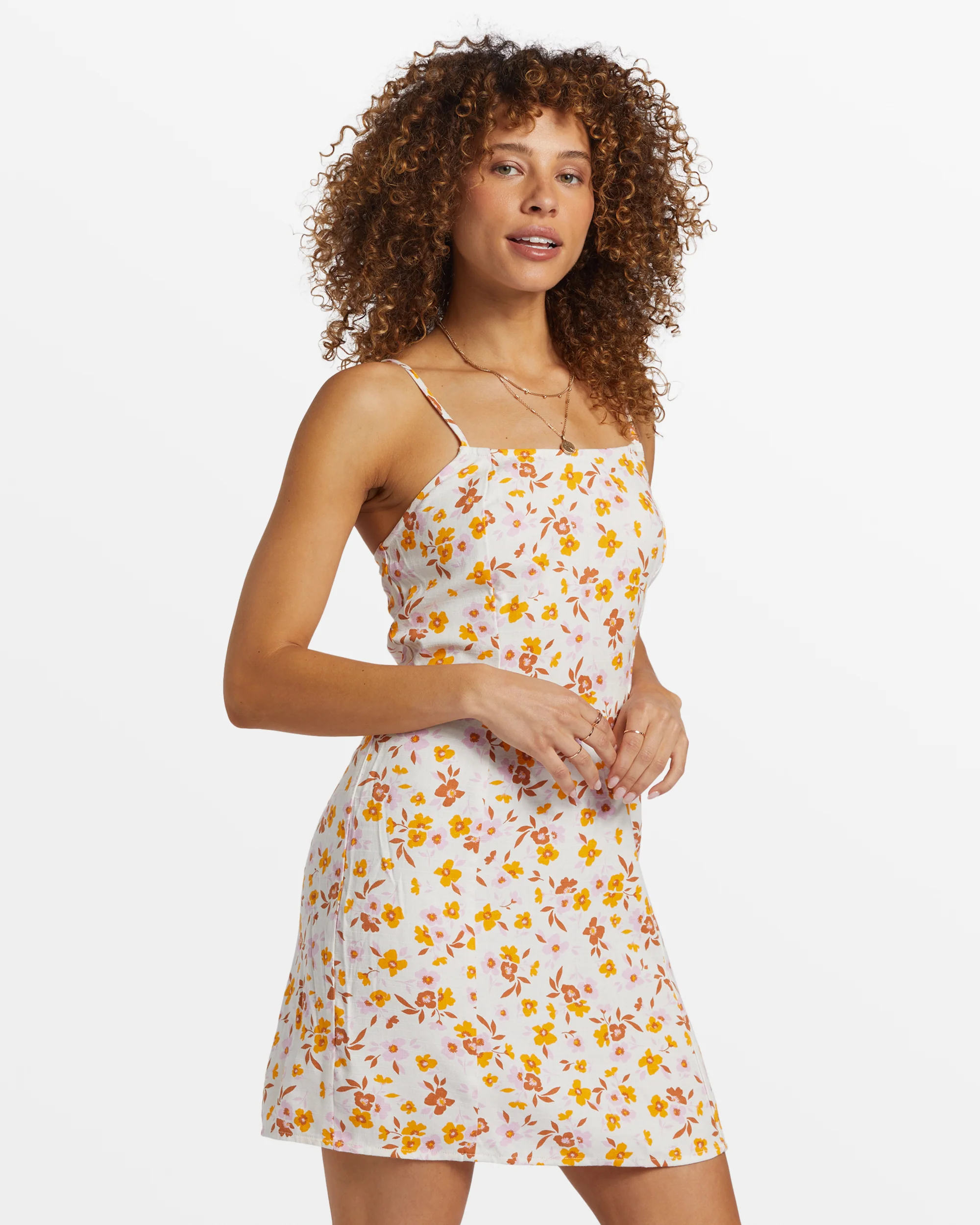 Billabong Stay Awhile Mini Dress - Salt Crystal -Biliabong Outlet