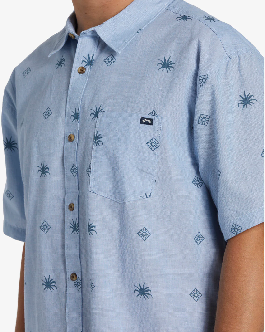 Billabong Sundays Mini Short Sleeve Shirt - Blue Suede -Biliabong Outlet
