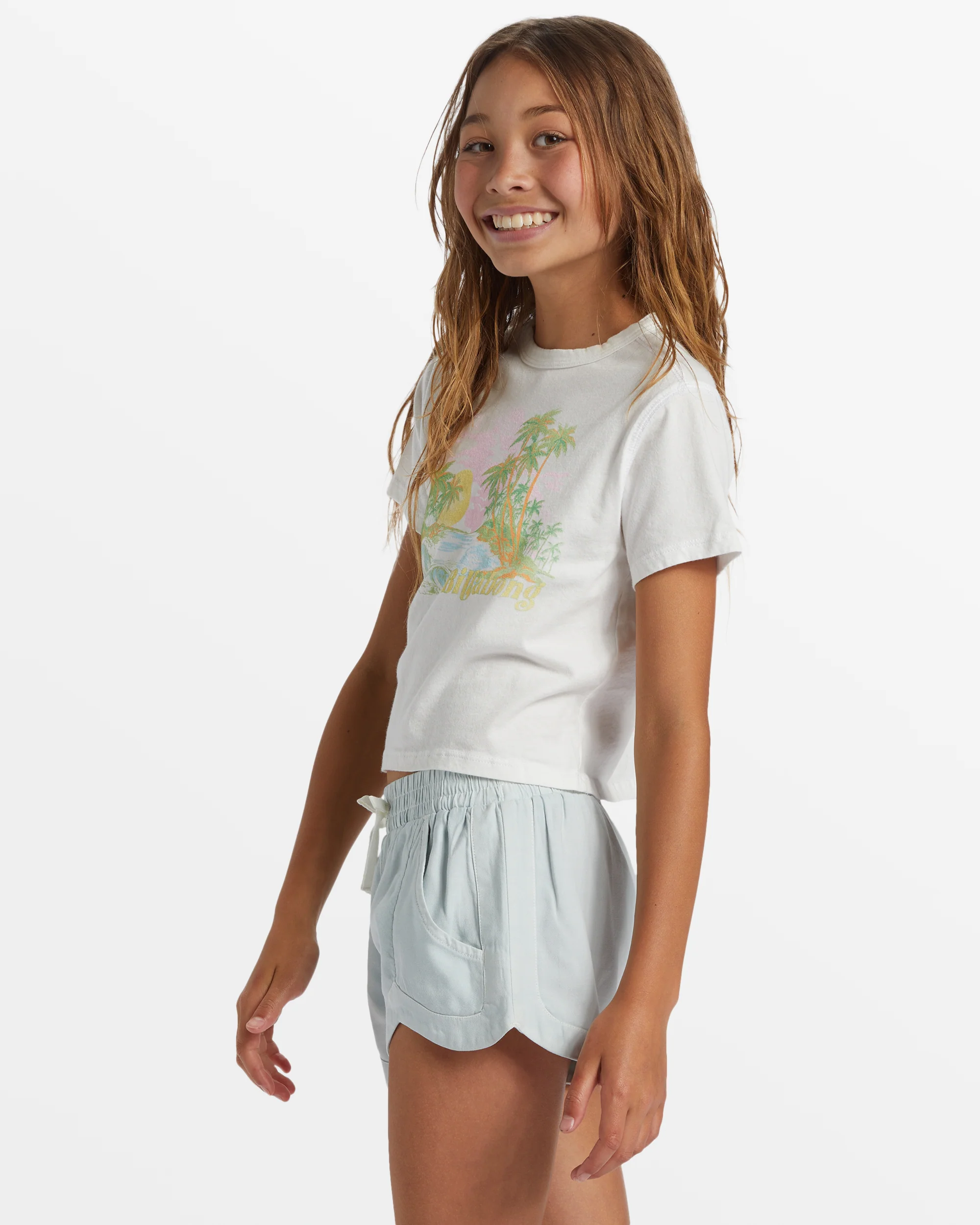 Billabong Girl's Mad For You Shorts - Dusk Blue -Biliabong Outlet