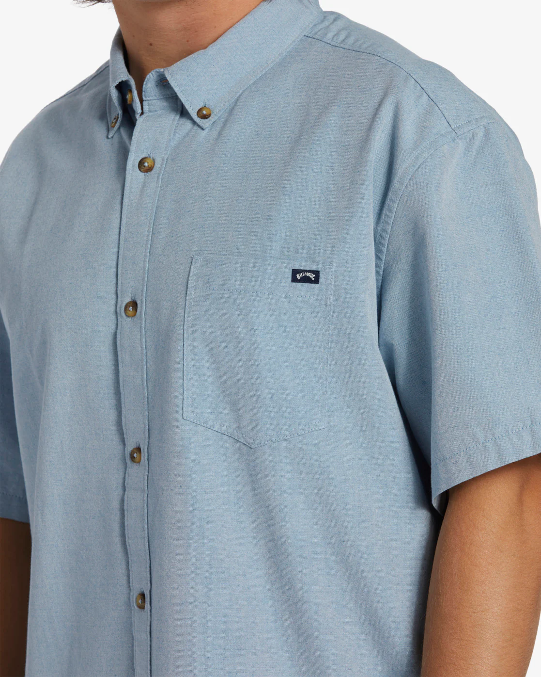 Billabong All Day Short Sleeve Shirt - Powder Blue -Biliabong Outlet