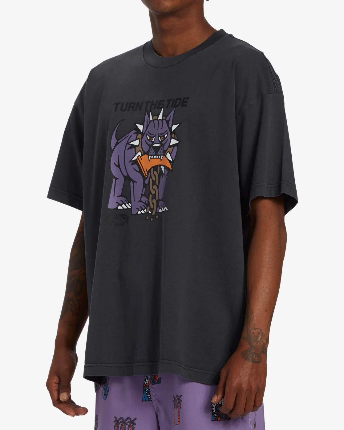 Billabong Dog Days OG Short Sleeve Wave Washed T-Shirt - Washed Black -Biliabong Outlet