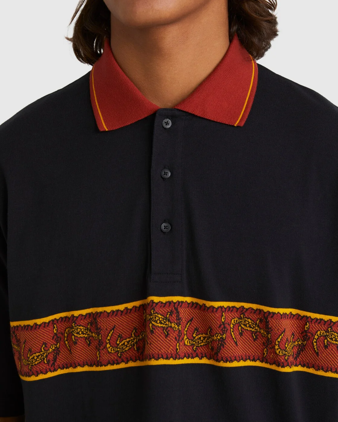 Billabong King Croc Polo Shirt - Black -Biliabong Outlet