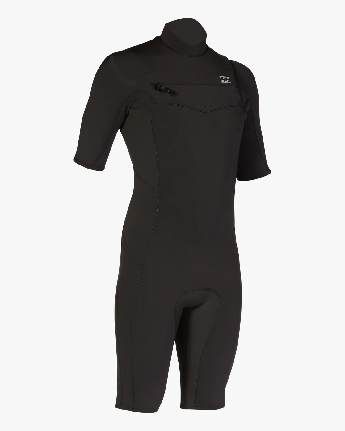 Billabong 2/2mm Absolute Short Sleeve Chest Zip Springsuit - Black -Biliabong Outlet