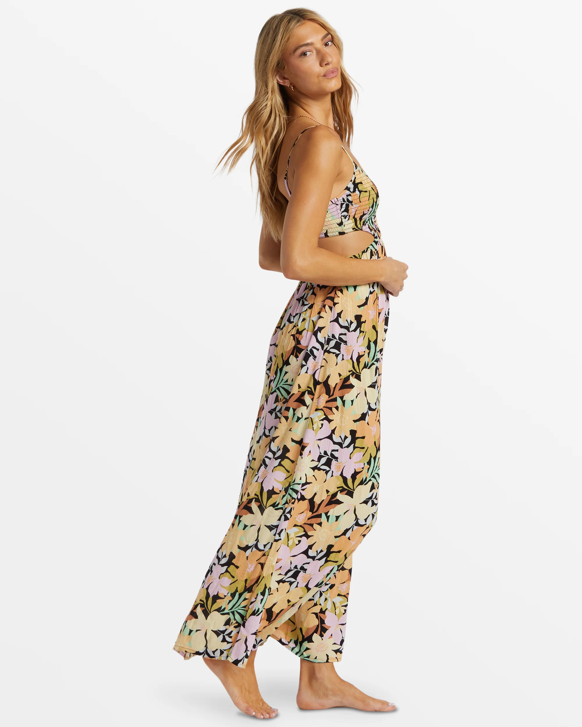 Billabong True Desire Maxi Dress - Black Pebble 2 -Biliabong Outlet