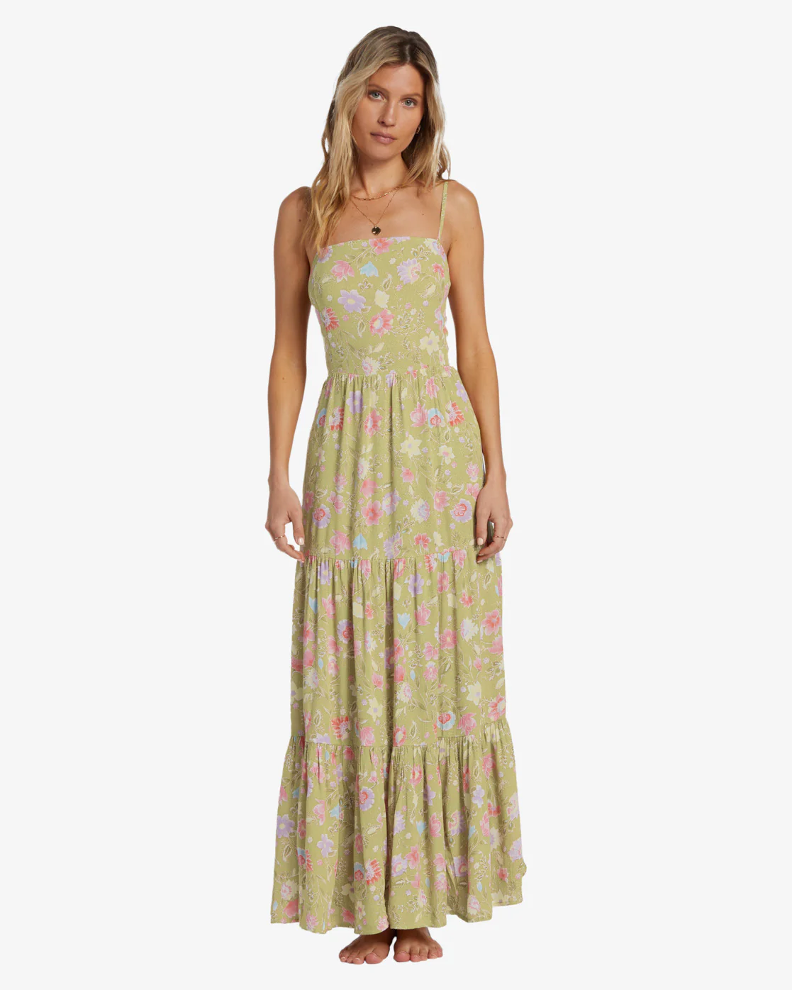 Billabong Riviera Romance Dress - Green Envy -Biliabong Outlet