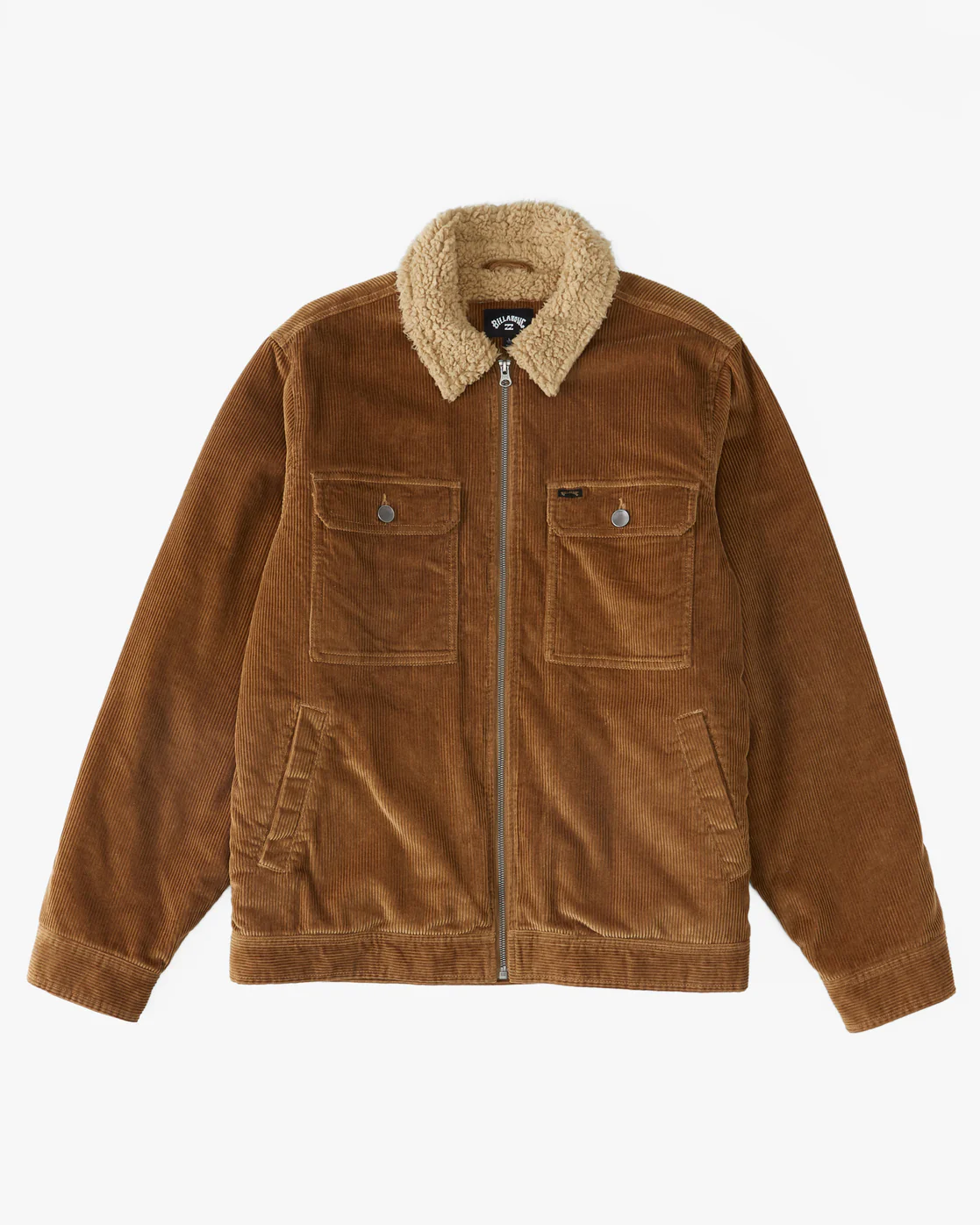 Billabong Barlow Cord Sherpa Lined Jacket - Otter -Biliabong Outlet