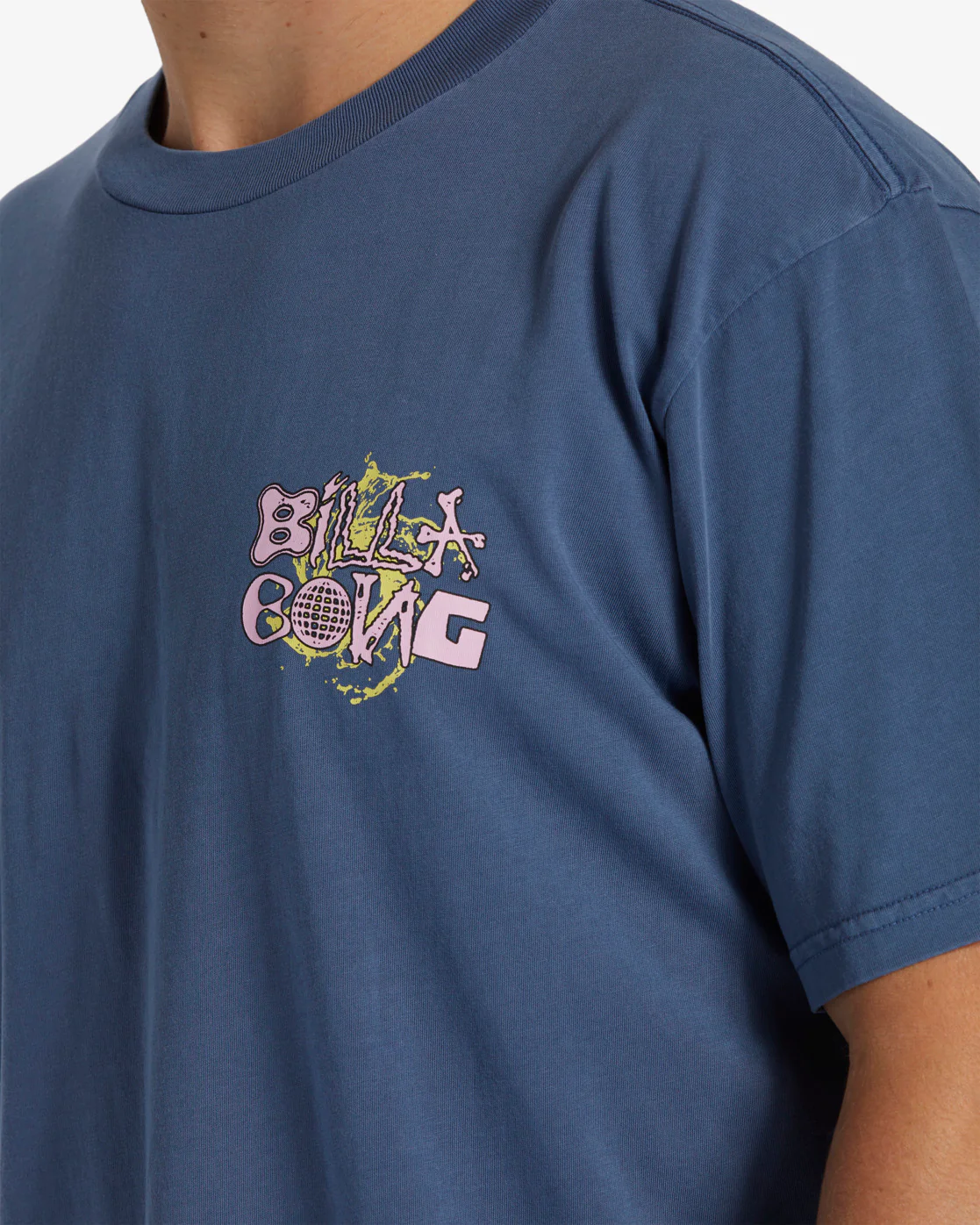 Billabong High Tide Short Sleeve Wave Washed T-Shirt - Slate Blue -Biliabong Outlet