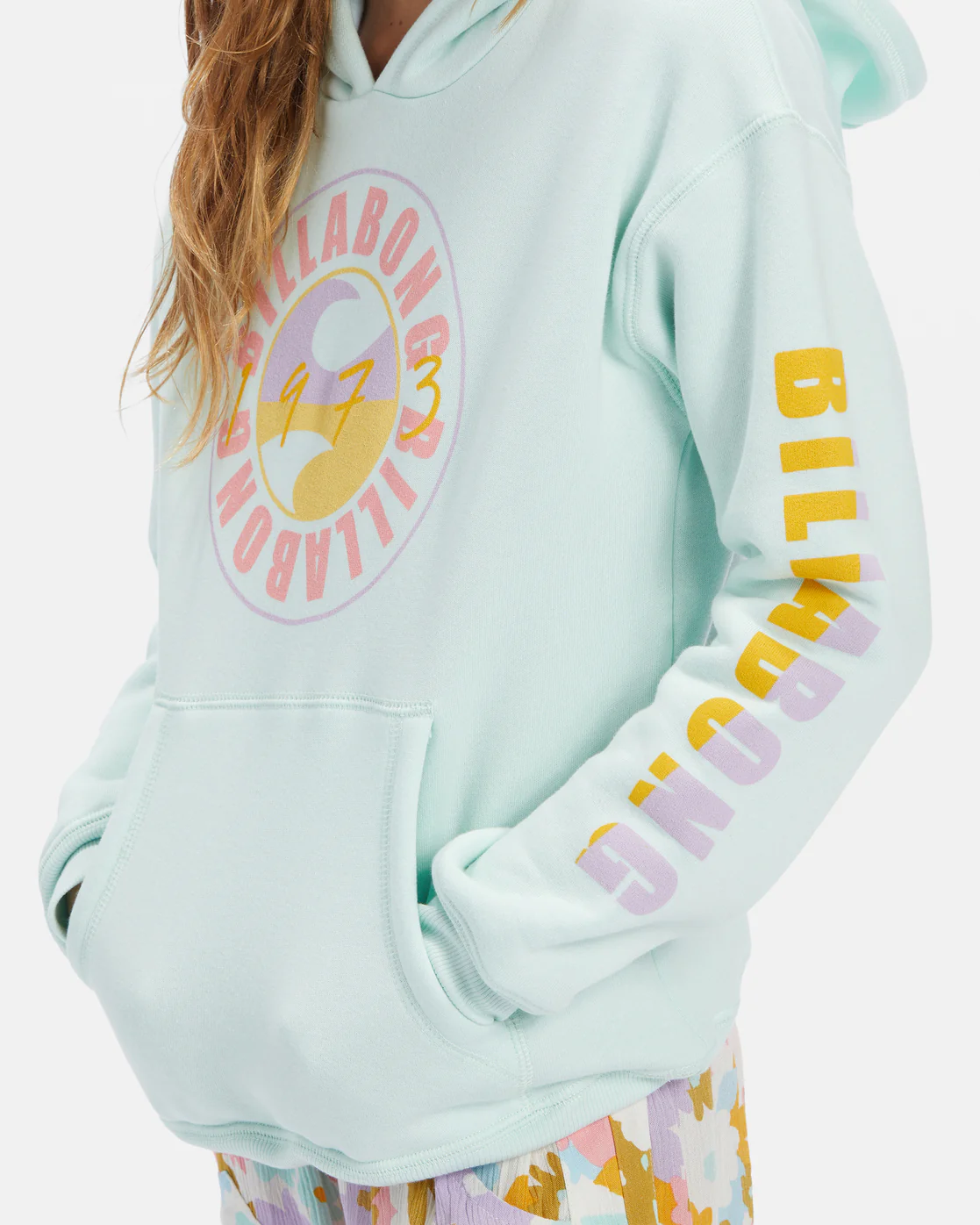 Billabong Girls Surf All Day Sweatshirt - Sweet Mint -Biliabong Outlet