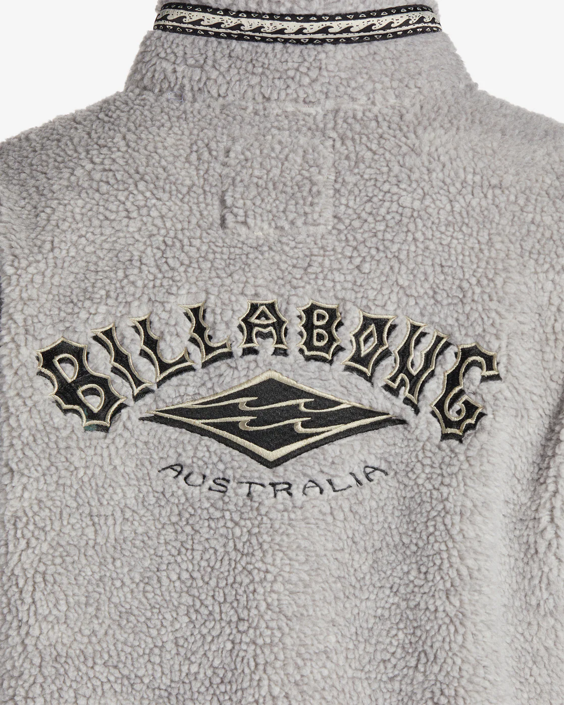 Billabong Boundary Tombstone Mock-Neck Sweatshirt - Oatmeal Heather -Biliabong Outlet