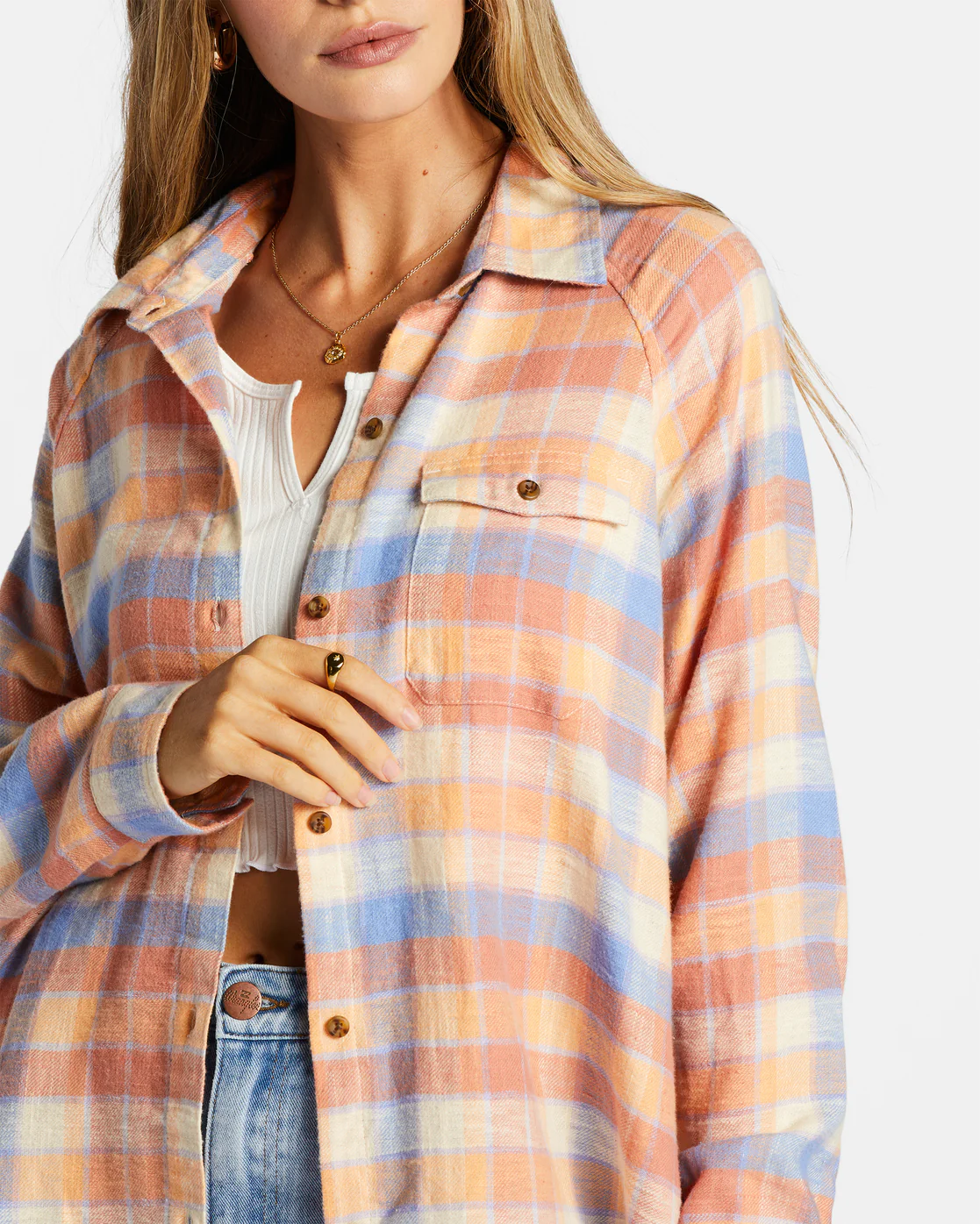 Billabong Best Time Long Sleeve Shirt - Rose Dawn -Biliabong Outlet