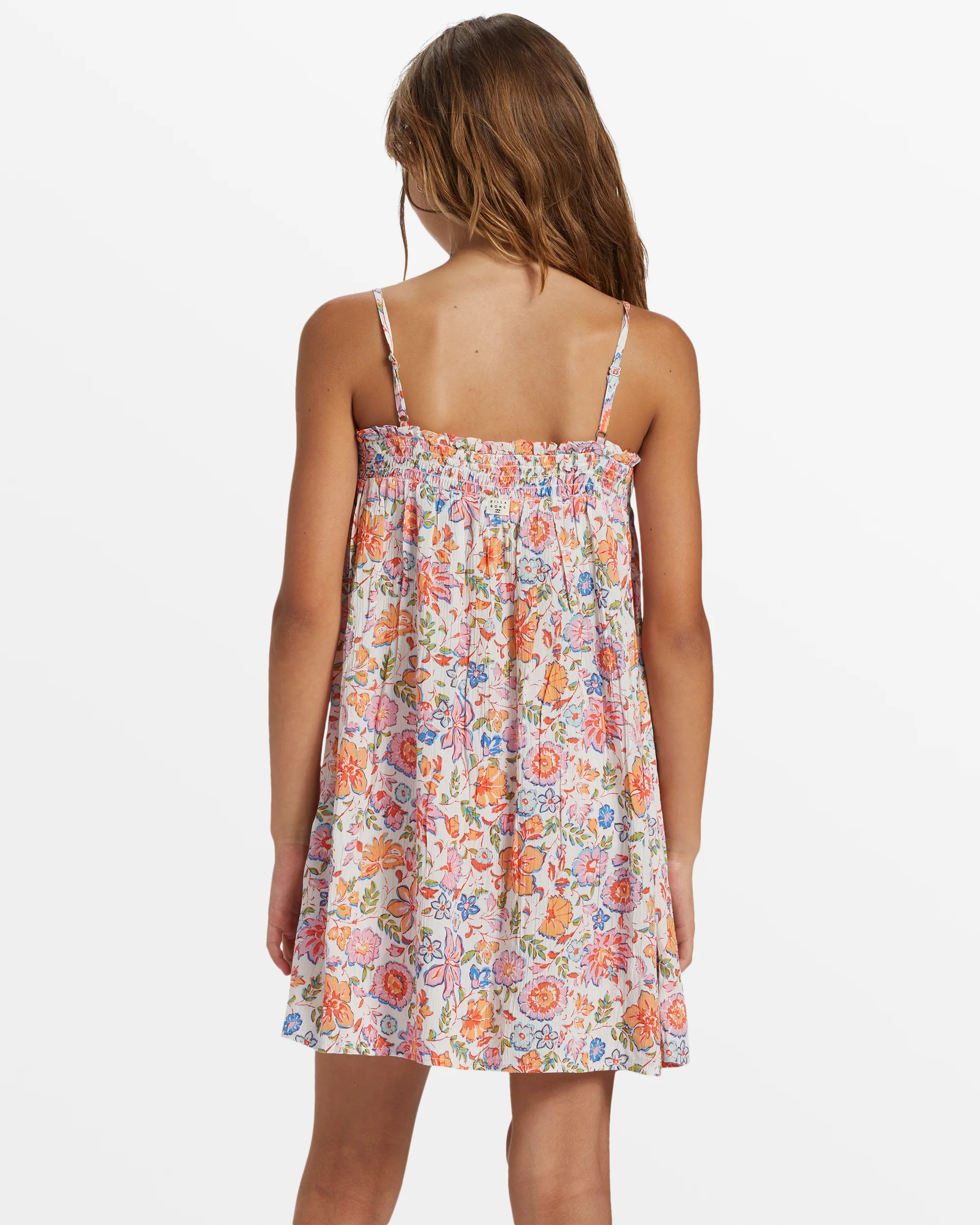 Billabong Girl's Sunshine Fun Flowy Mini Dress - Pink Dream -Biliabong Outlet