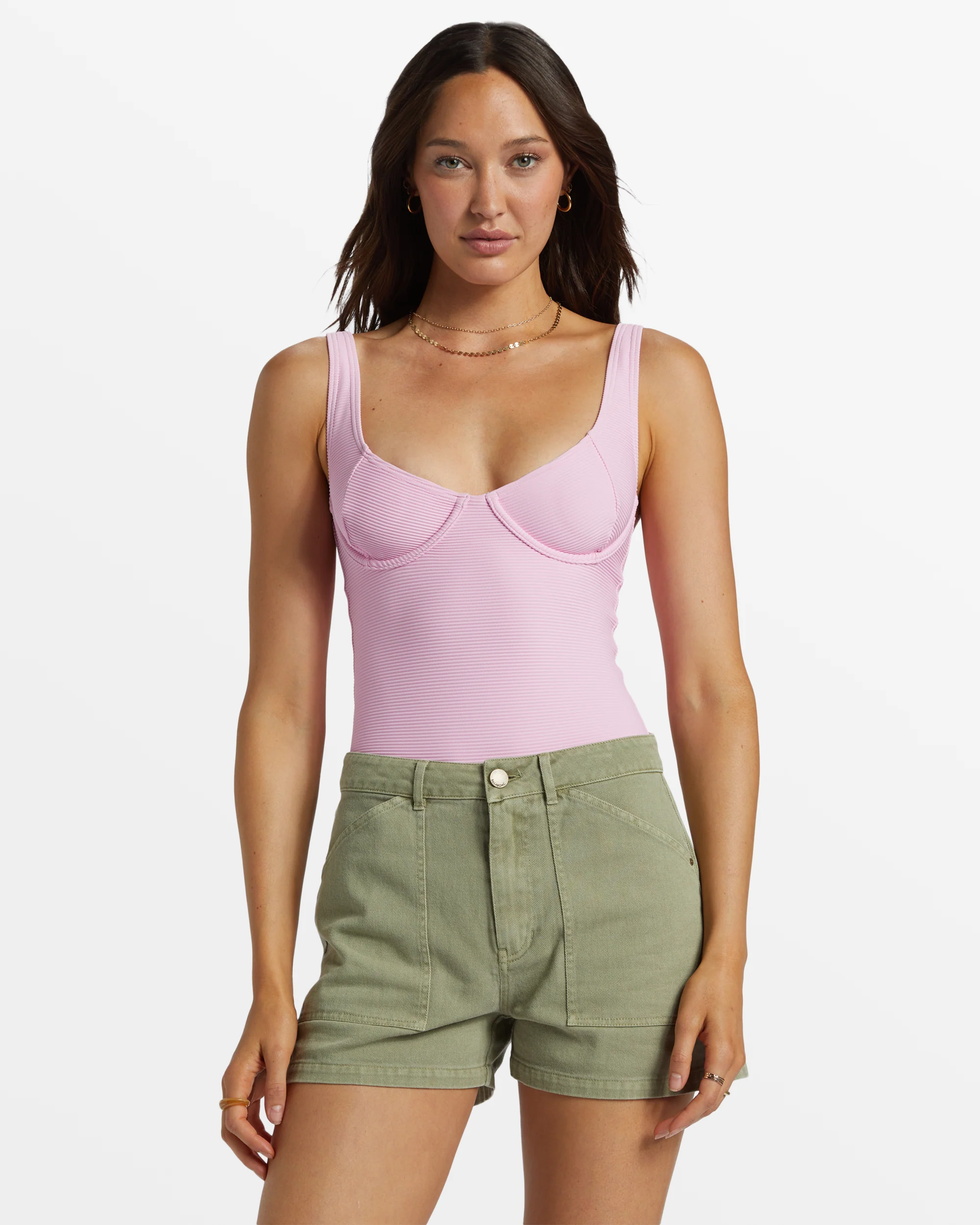 Billabong Leia Denim Shorts - Army -Biliabong Outlet